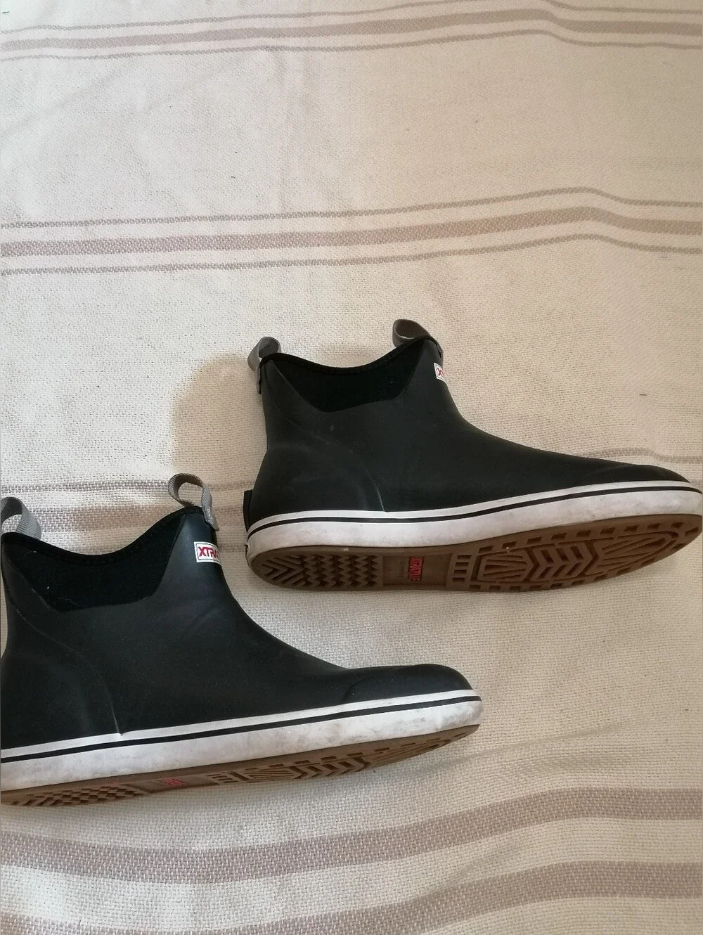 Men's Black Waterproof Slip-On Xtratuf fishing boots